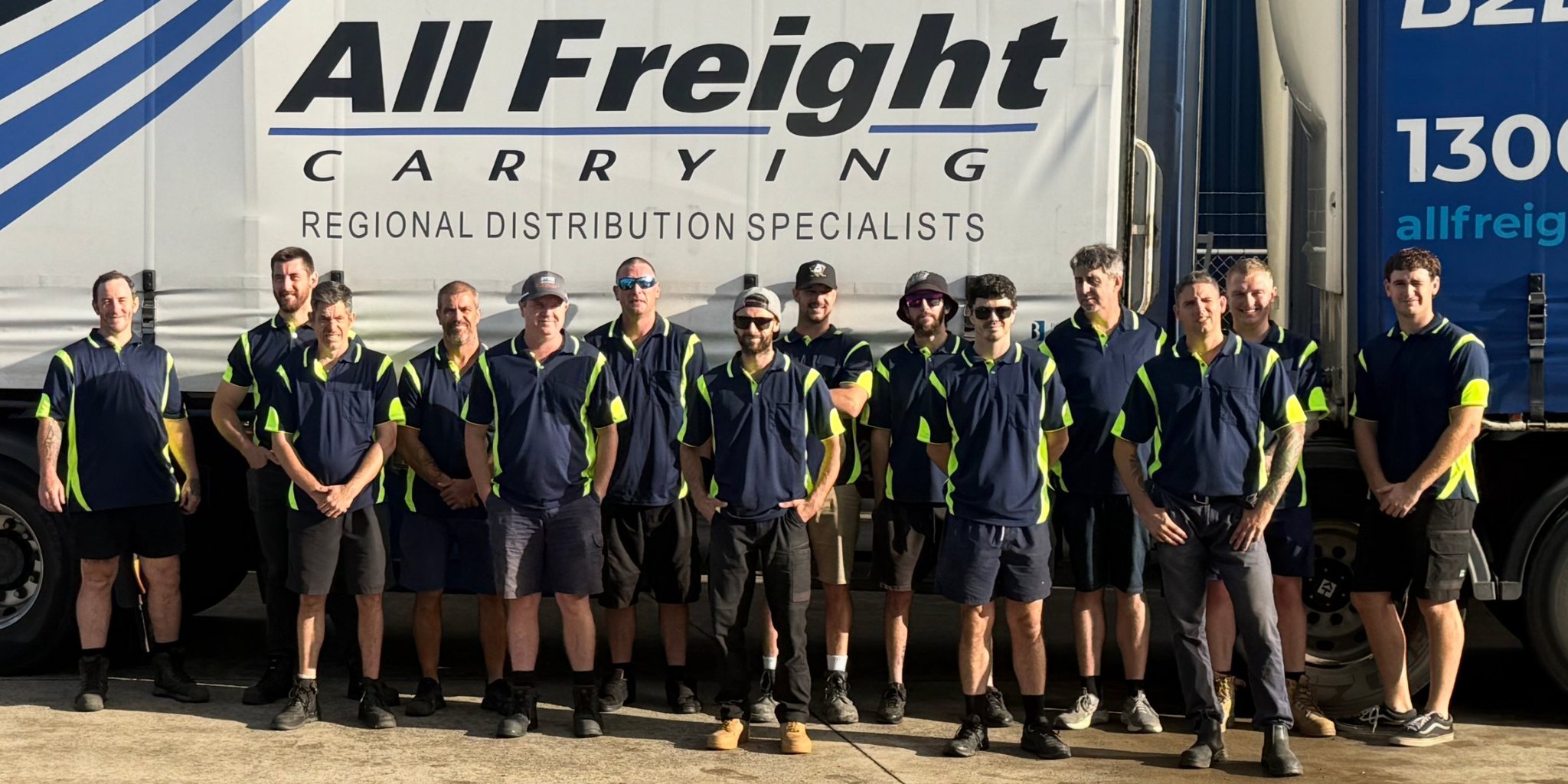 The All Freight Carrying driver and depot team at the Yandina depot